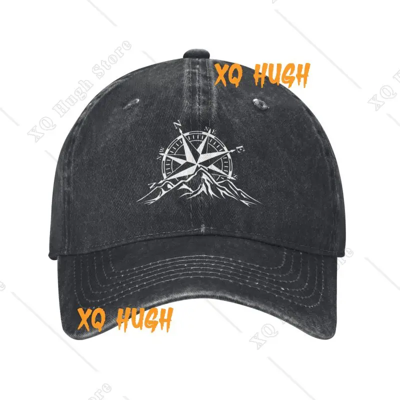 Custom Compass Rose Mountain Baseball Cap for Men Women Cotton Adjustable Nautical Dad Hat Sports Snapback Hats