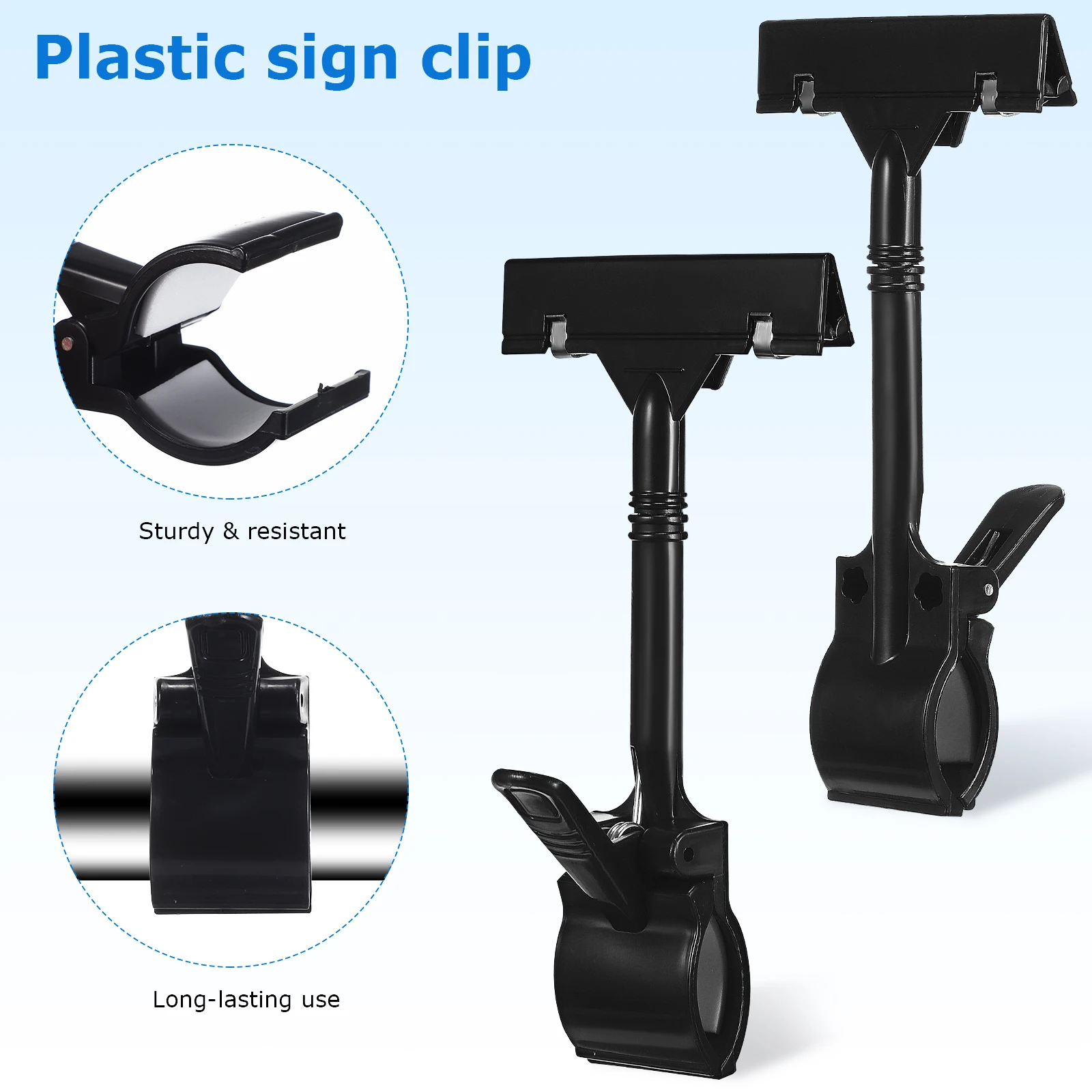 12 Pcs Rotatable Plastic Product Sign Clip Paper Plate Holder Sign Stand Clamp Price Holder Cards Advertising Display