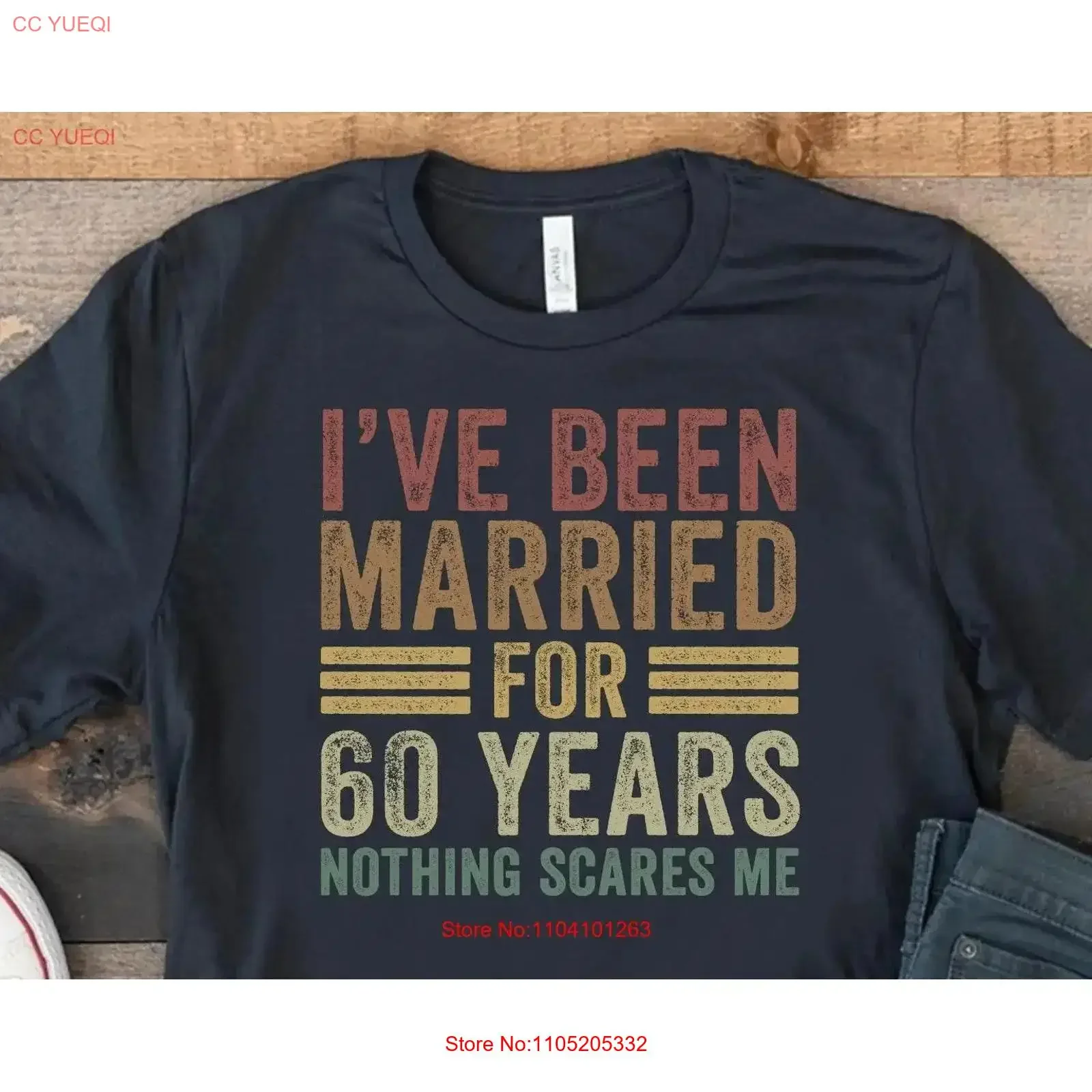 

60th Wedding Anniversary T Shirt Couples Husband Married for 60 Years And Wife vintage Washed designer clothes streetwear