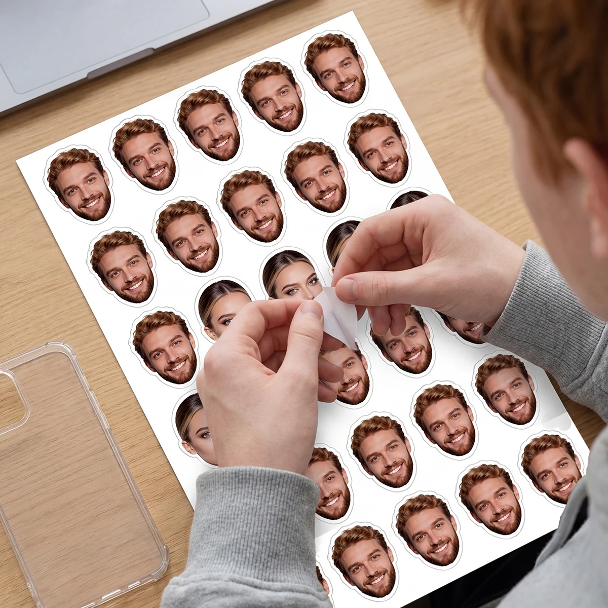 Individuelle Gesichtsaufkleber, Personalisierte Tierporträt-Bildaufkleber, Maßgeschneiderte Fotoaufkleber, Anpassbare Partygeschenke – Detail 2