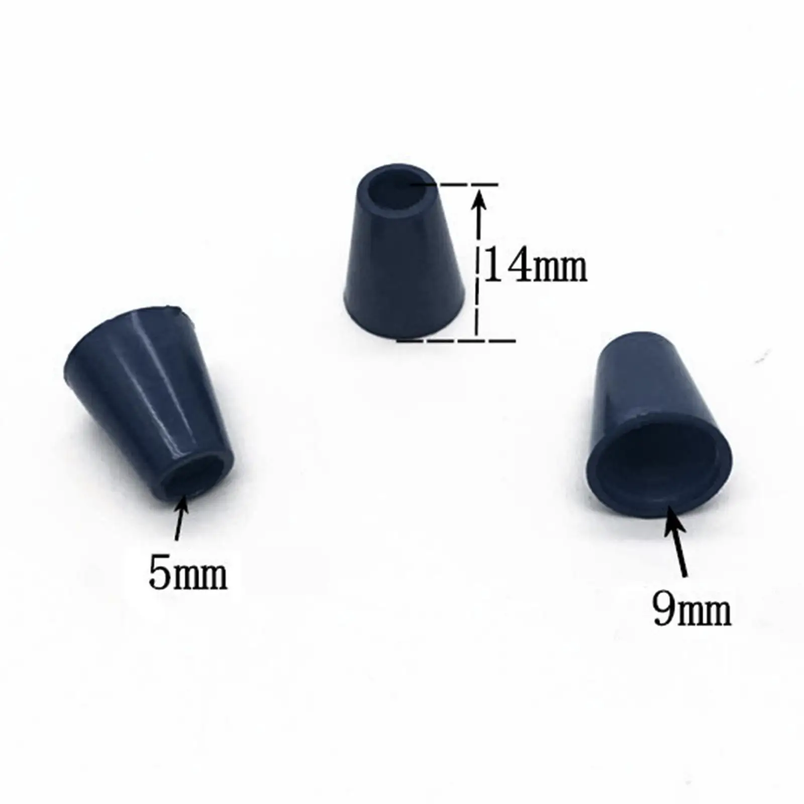 DIY الحبل ينتهي جرس حبل السدادات السوداء تبديل قبعات السحابات لحقيبة الظهر الأربطة الحبل الملحقات #4