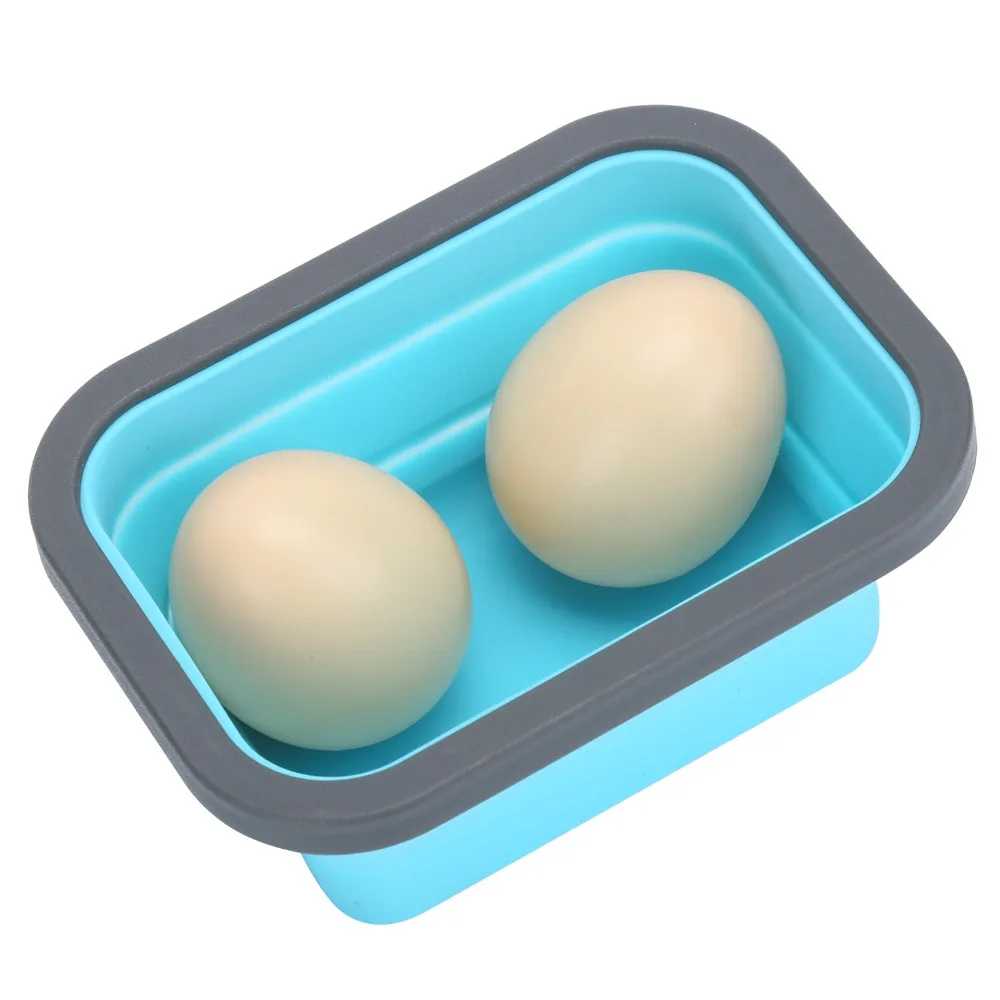 4PCS Silicone Collapsible Food Storage Container Stackable Design Bento Box Container Foldable Snack Bowls For Meal Prep