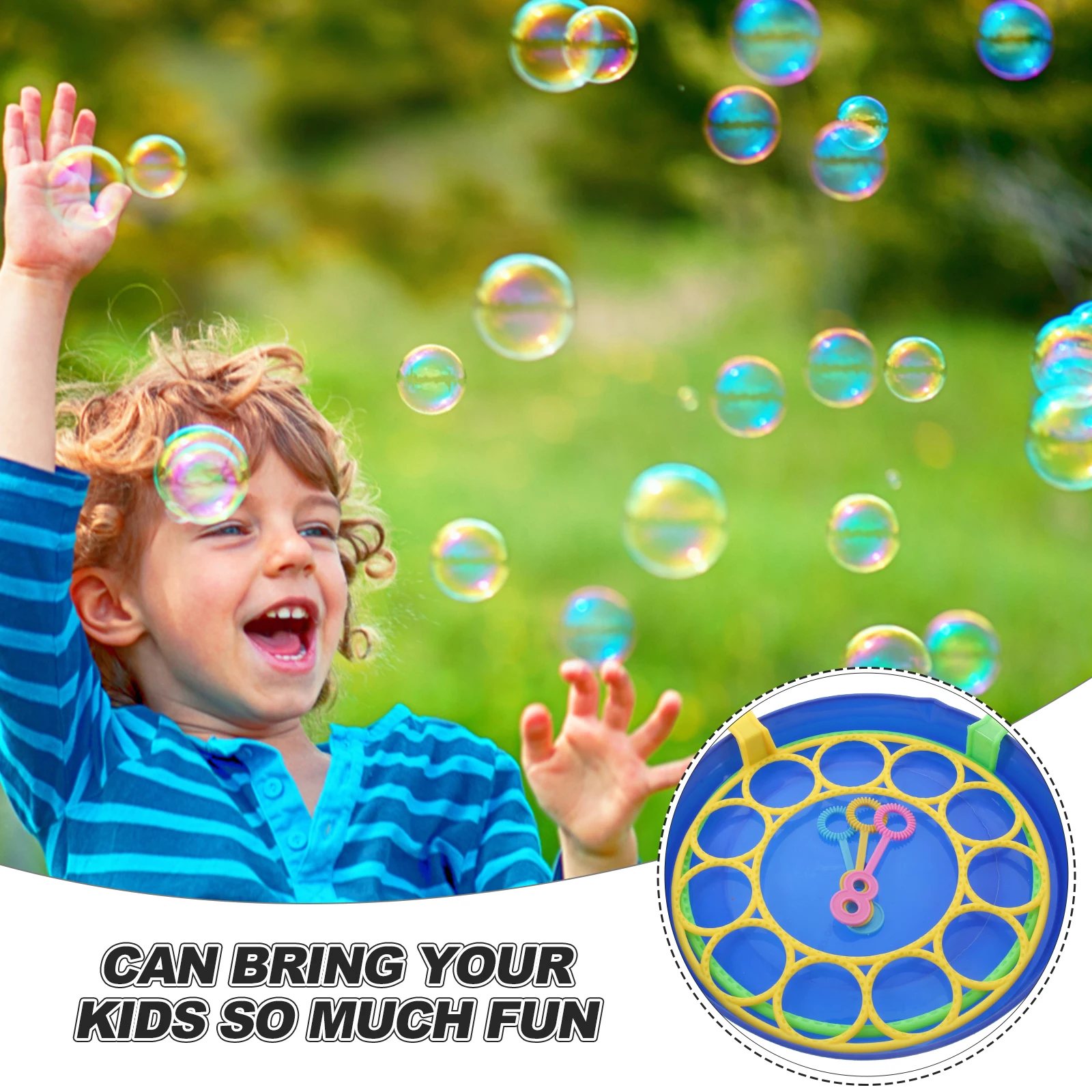 

1 s Bubble Tool Set for Kids Large Wands Reusable Bubbles Kit Outdoor Toys Children's Blowing Maker Bath