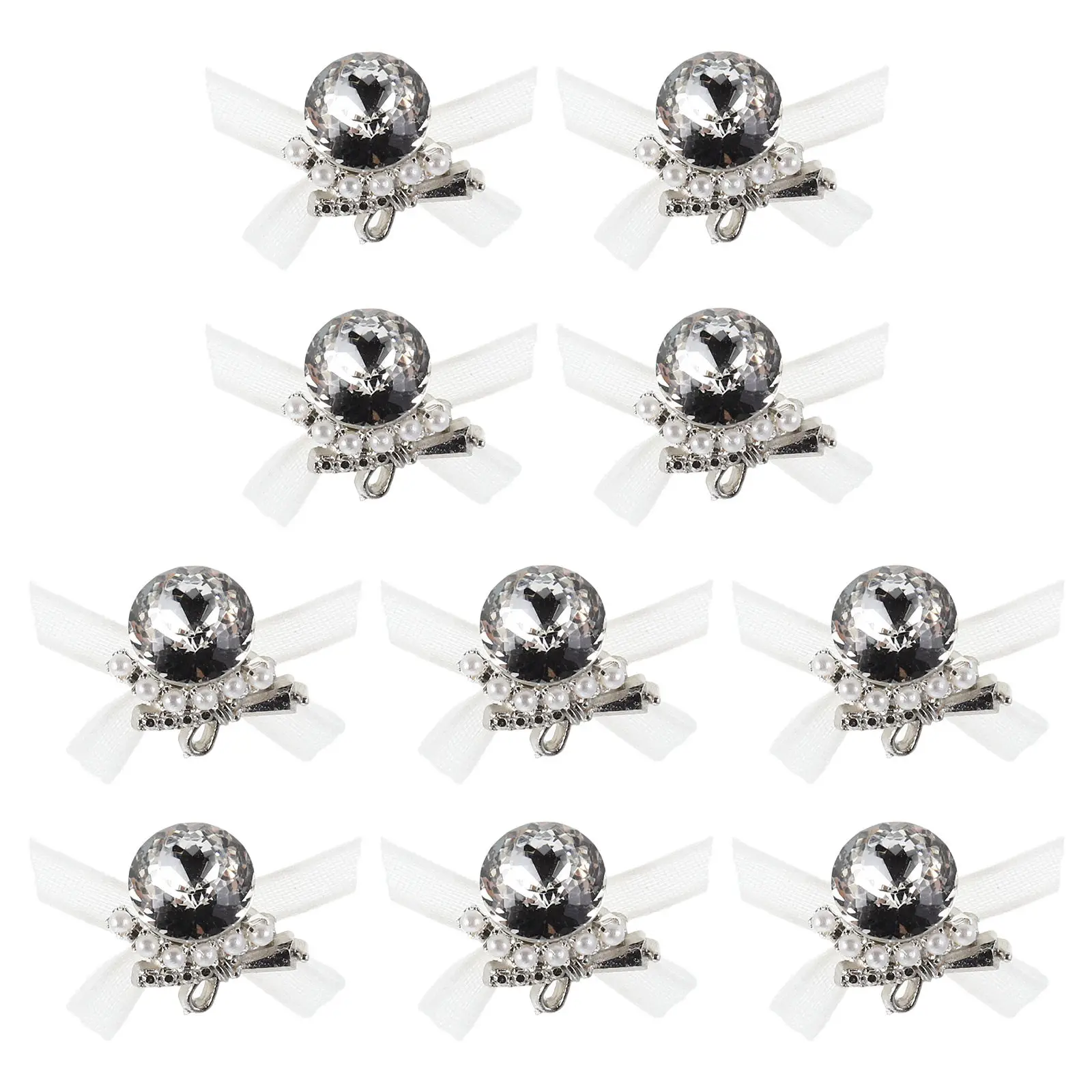 

10 шт. украшений для ногтей: стразы, бантики, блестящие декорации, аксессуары для маникюра своими руками, принадлежности для вечеринок и свадеб