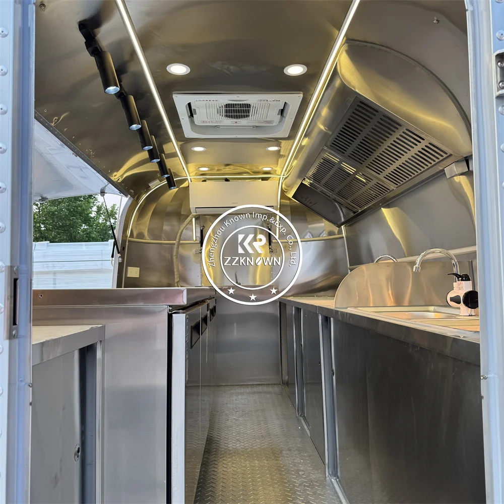 شارع صغير متنقل عربة الوجبات السريعة وجبة خفيفة الآيس كريم مقطورة مجهزة بالكامل شاحنة طعام بيع مقطورة لمطاعم المخابز