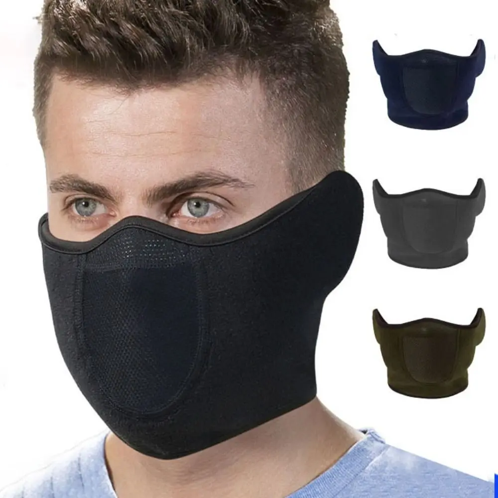 Men Winter Neck Warmer Face Masks Fleece Running Skiing Cycling Sport Mask Women Snowboard Warm Neck Cover Scarf Ear-Cover