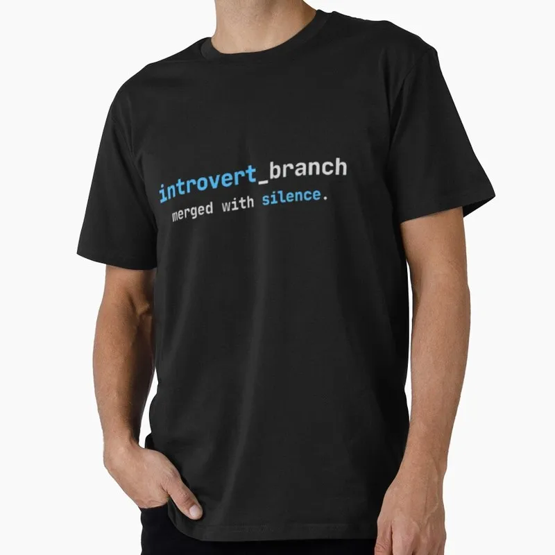 Introvert Programmer Short Sleeve Graphic T‑Shirt for Programmer Software Engineers Geek IT Developer Fan Gift Tees S-6XL