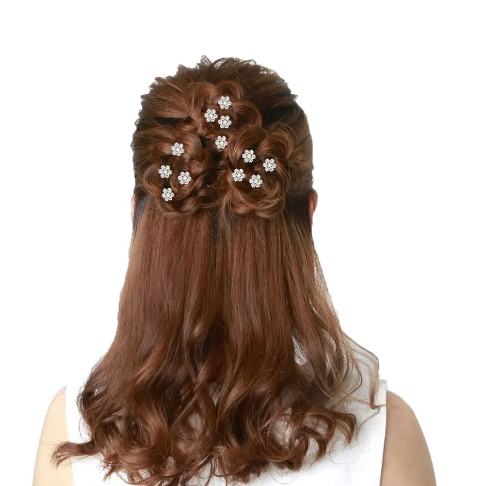 

36 Pcs Spiral Hair Pins Crystal Rhinestone Clips for Women Long Hair Bun Style Easy Durable Practical Accessories
