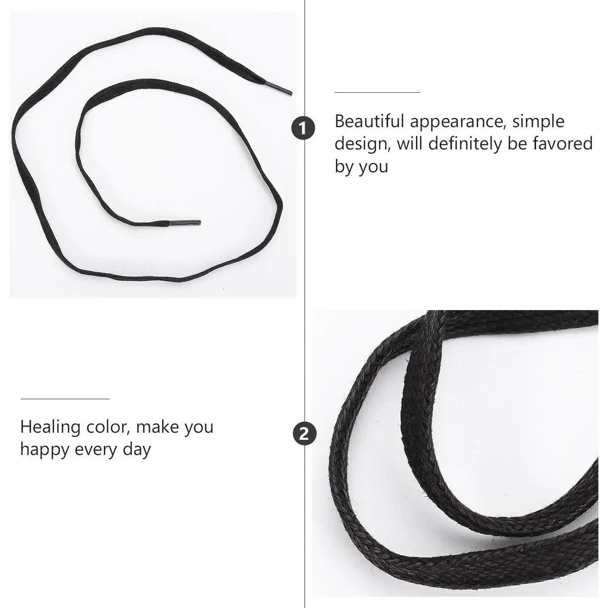 Round Cotton Laces for Sneakers - alternate angle