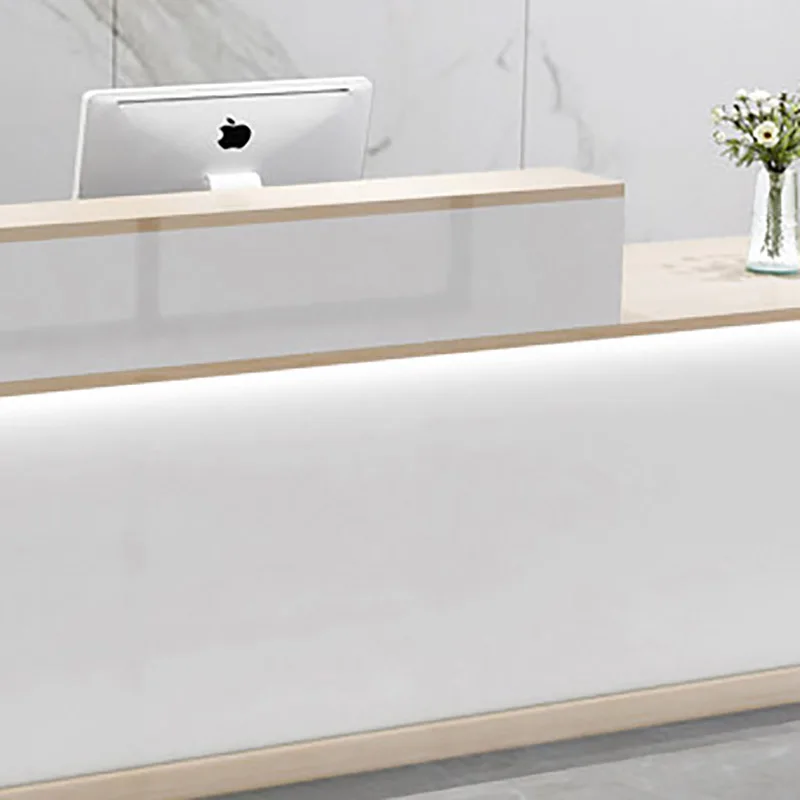 Home Durable Reception Desk Space Saving Light Luxury Reception Counter European Sturdy Mostrador Recepcion Reception Furniture