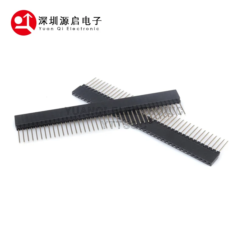 5PCS 1x40 PIN Single Row Straight FEMALE PIN HEADER 2.54MM PITCH Pin Long 12MM Strip Connector Socket 1*40 40 PIN 40P PC104