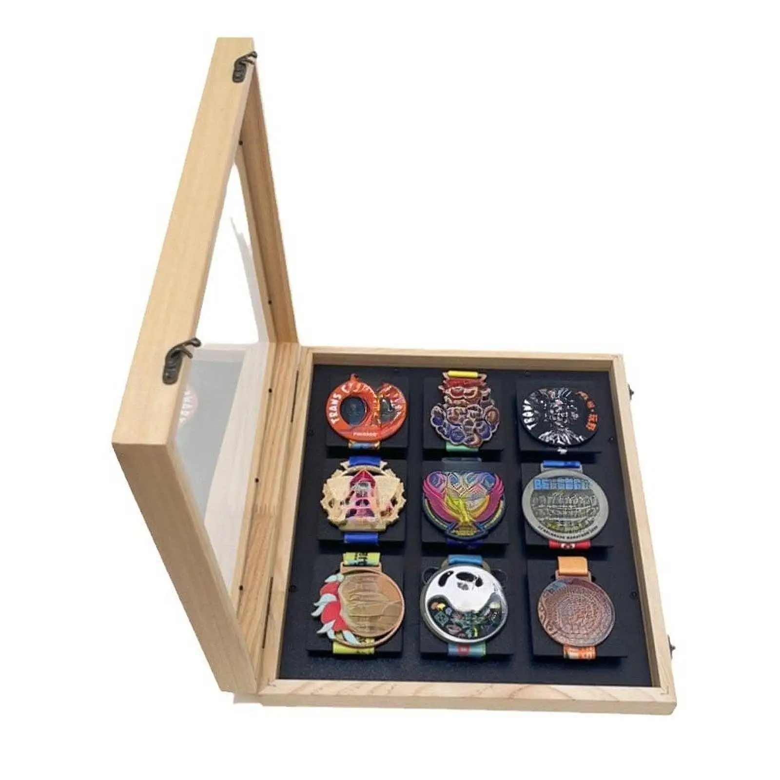 Shadow Box Frame Pin Collection Runners Winner Dustproof Medals Display Case