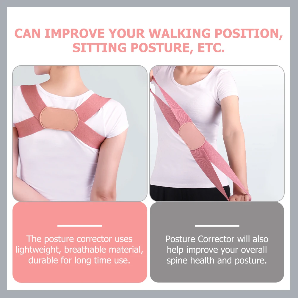 

Posture Corrector Back Brace Adjustable Breathable Lightweight Comfortable Back Straightener Strap for Office Home Daily Use