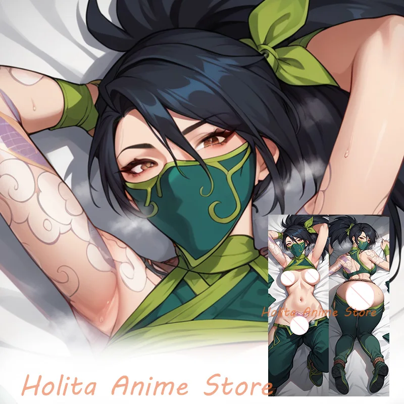 

Dakimakura K/DA Akali LOL Anime Double-sided Print Life-size Body Pillow Cover Pillowcase