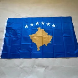 Kosovo Flag 90x150cm flag banner double-sided permeable hanging polyester high quality banner decorated flag