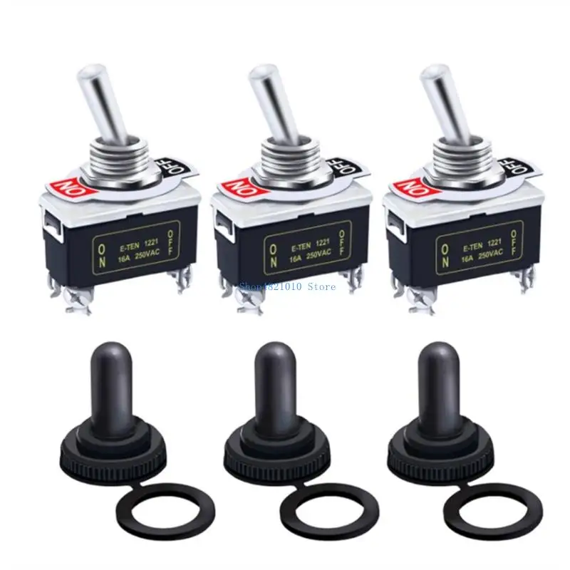 

T3LF Strong 12 Toggle Switches IP65 Waterproof Rating Strong Toggle Switches Easy to Use for Automotive Marine Use