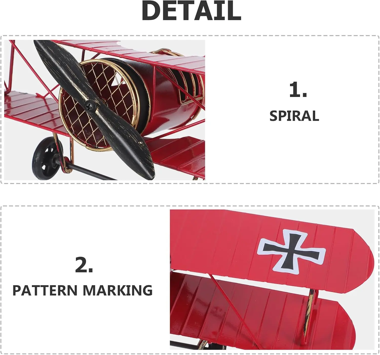 Vintage Metal Airplane Model Retro Iron Aircraft Ornament Nordic Creative Crafts Desktop Decoration Home Decor Collectible Gift view 5