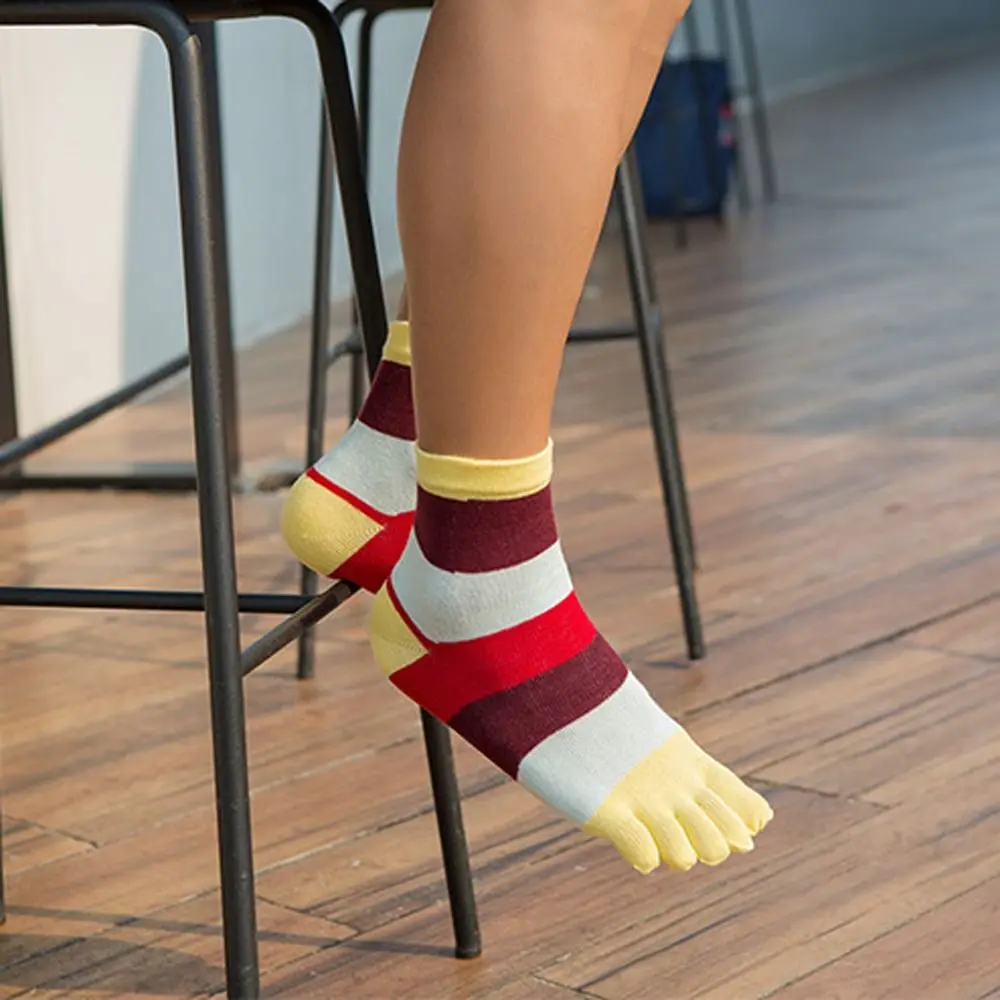 

1 пара мягких носков с пятью пальцами, размер EU 39-44, антибактериальные, дышащие, от пота, хлопковые, мужские, летние