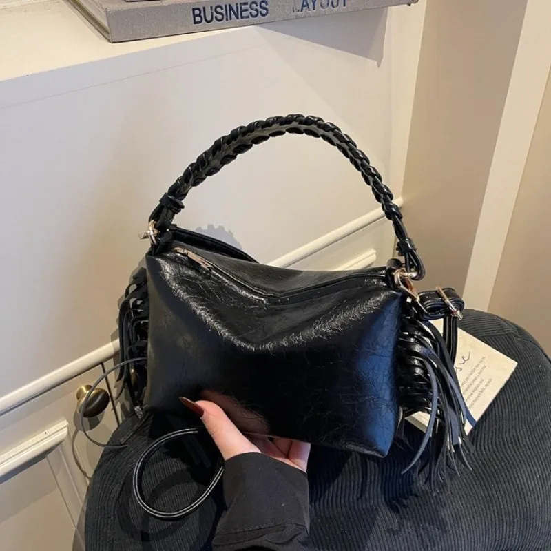 

Vintage Simple Women Handbag Luxury Leather Ladies Elegant Casual Crossbody Messenger Tote Bag for Daily Life