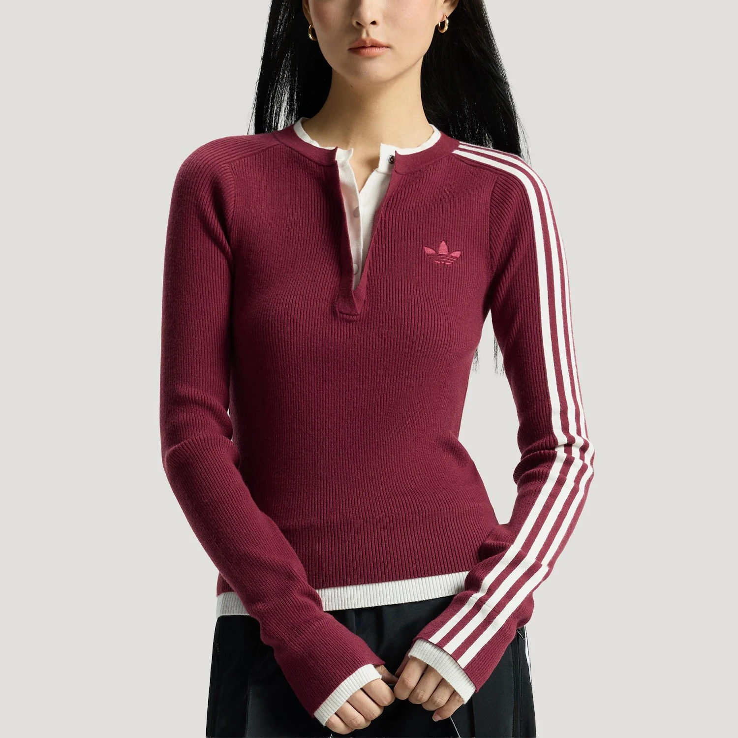 

Оригинальная женская спортивная толстовка adidas Trefoil Slim Fit с капюшоном, модель KS5332
