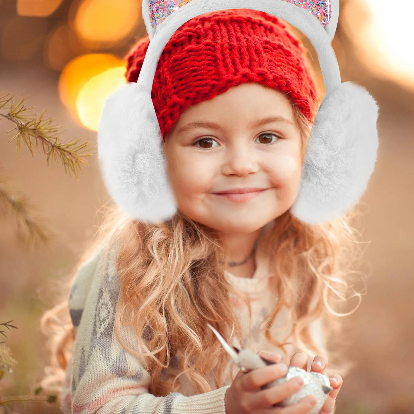 الأذن إفشل الطقس البارد غطاء للأذنين الاكريليك الدافئة بطانة طوي الشتاء في الهواء الطلق الأذن دفئا التزلج اكسسوارات المرأة غطاء للأذنين