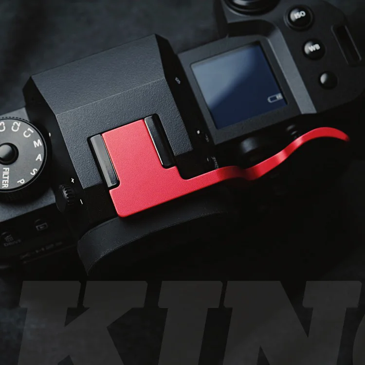 Metal Hot Shoe Thumb-Up Hotshoe Thumb Up Grip For Fuji Fujifilm X-H2s X-H2 XH2s XH2 Camera Hand Grip With leather protect