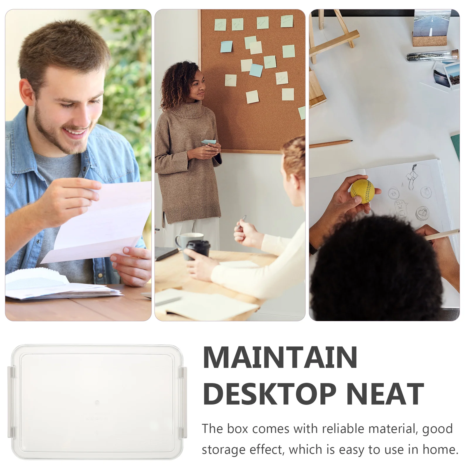 

File Box Office Desk Organizer' Household Case Magazine Document Abs Supply Convenient Paper