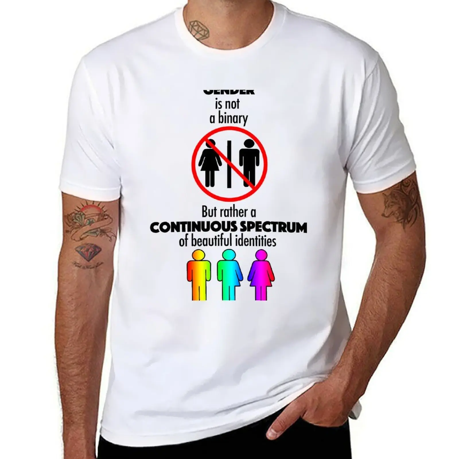 

Gender is not a binary but rather a Spectrum T-Shirt cotton t shirt man cotton t shirts man 100% funny t shirts man T-Shirt