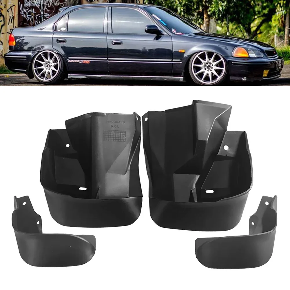 4Pcs Car Splash Guards Front Rear Mud Flaps Mudguard For Honda Civic EK Coupe Sedan 1996 1997 1998 1999 2000