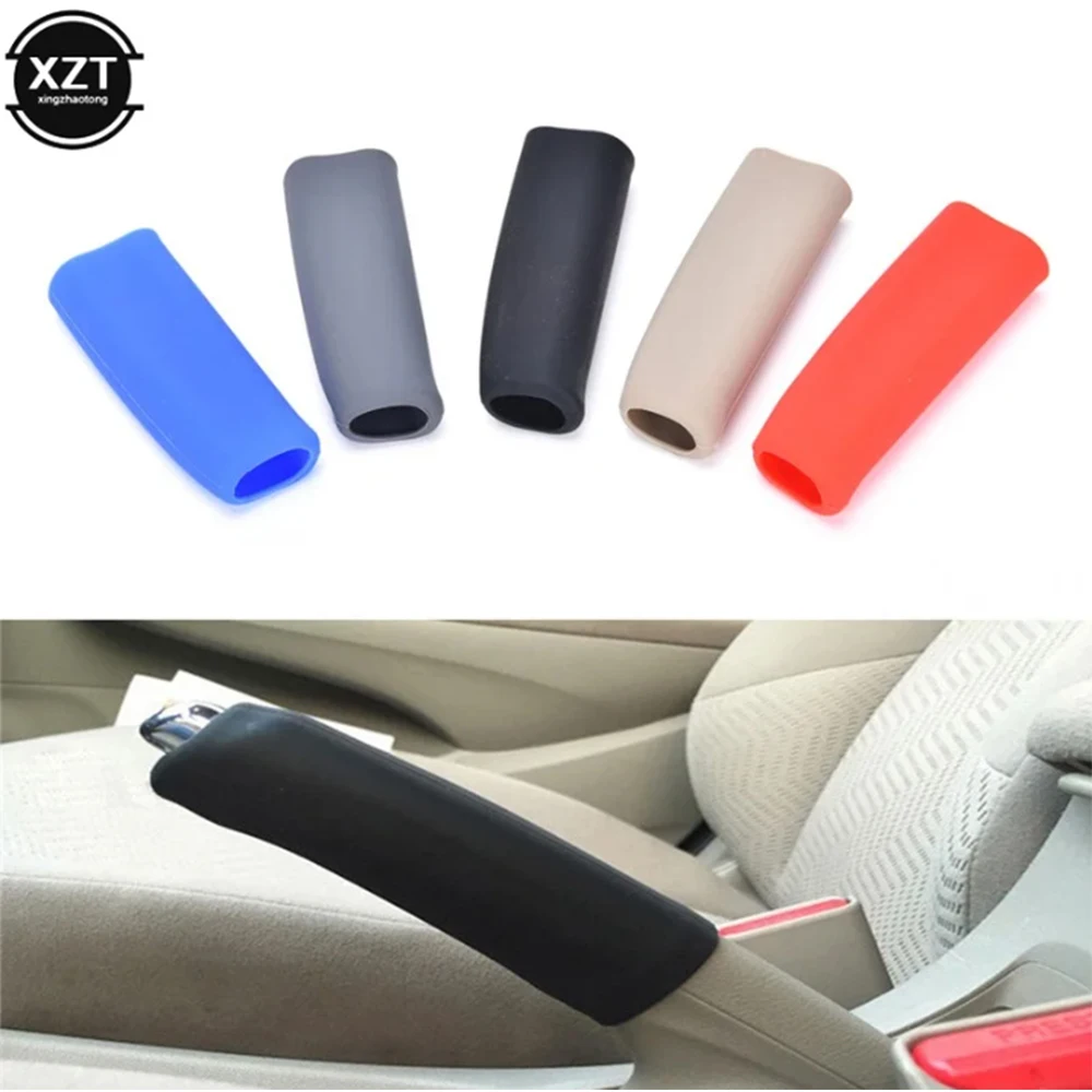 NEW Hand Brake Set Universal Car Handbrake Sleeve Silicone Gel Cover Anti-Skid Auto Parking Brake