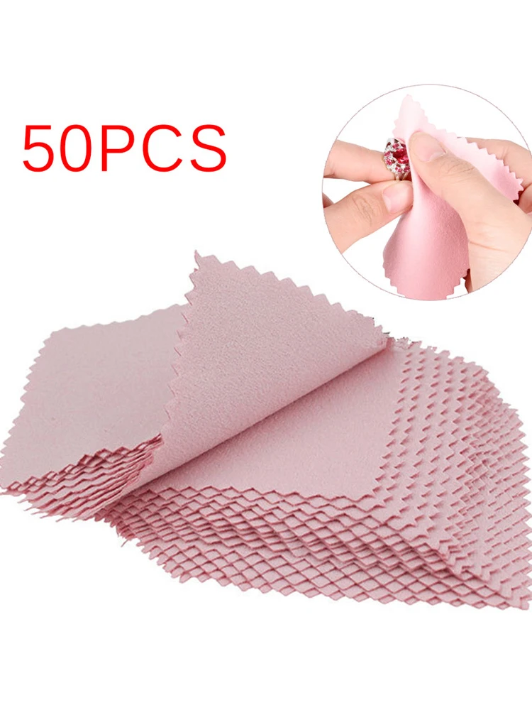 Fashion50 PCS Środek do czyszczenia srebra Ściereczka do czyszczenia biżuterii Narzędzie zapobiegające przebarwieniom Gorąca sprzedaż — zdjęcie 2