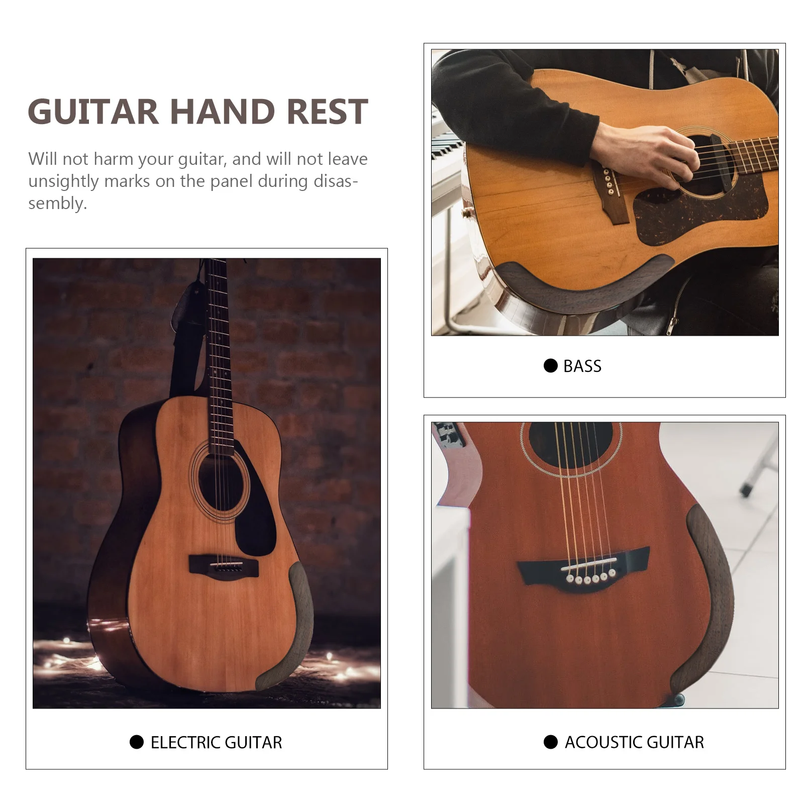 

Armrest Natural Rosewood Non-Slip Wear-Resistant Protection Accessory Smooth Edges Guitar Wood Accessory Practical Guitar Part