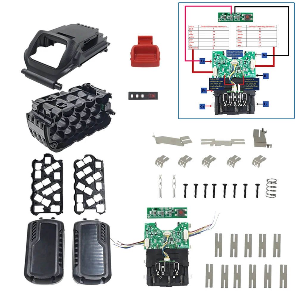 

DCB609 Li-ion Battery Plastic Case PCB Charging Protection Circuit Board For Dewalts 20V 60V DCB612 Lithium Tool Box Shell