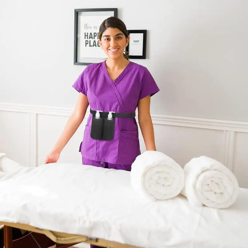 1 قطعة زجاجة تدليك واحدة/مزدوجة الحافظة مشبك بلاستيكي زيت التدليك الخصر الحافظة المحمولة للعطور للمعالجين البدنيين #4