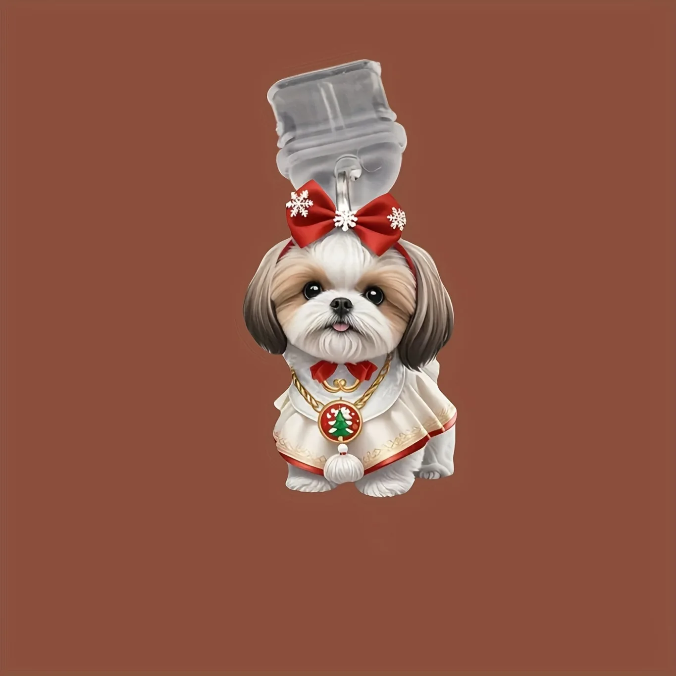 2D شقة الاكريليك كلب الغبار التوصيل لموصل iPhone وType-c البيضاوي موصل الهاتف الغبار التوصيل قلادة