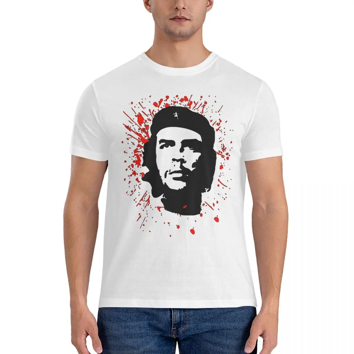 Rebel Cuban Guerrilla Men T Shirt  Che GuevaraNovelty Tee Shirt Short Sleeve Crew Neck T-Shirts Pure Cotton 4XL 5XL Tops