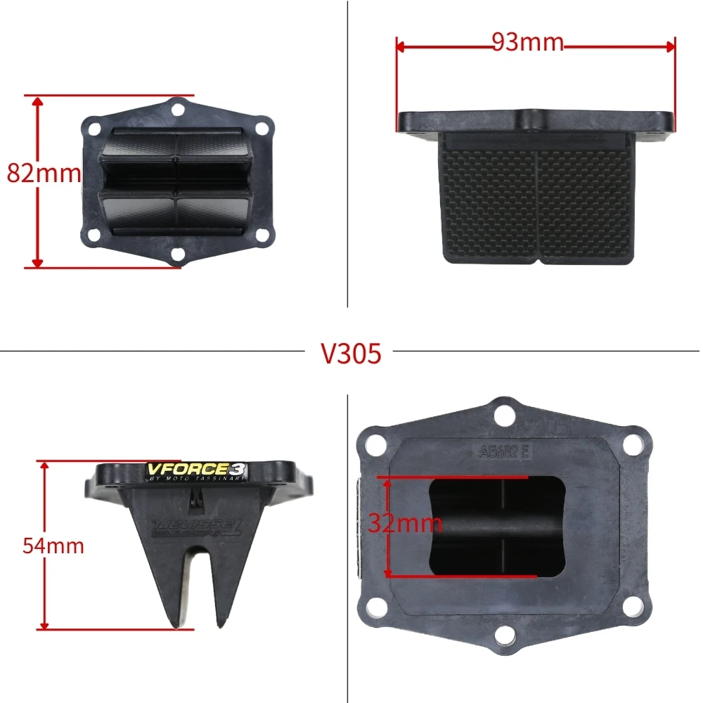 V305A V-Force Motorcycle Reed Valve Vforce 3 Carbon Fiber For Honda CR250R CR250 1986-2001 TRX250 1986-1989 M200 MC250