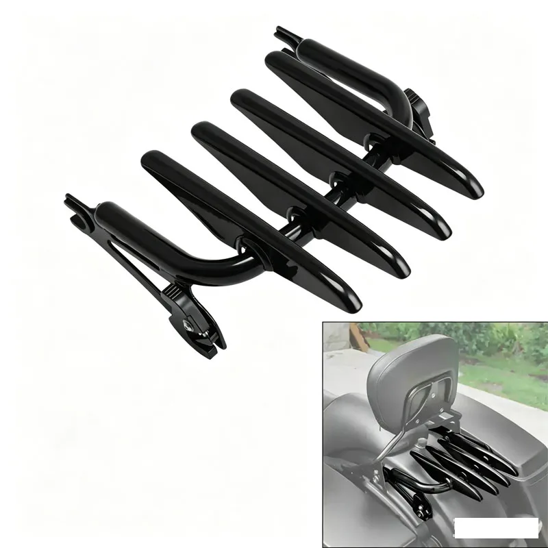 Detachable Stealth Luggage Rack For Harley Touring 2009-2025 Street Electra Glide Road King Special Ultra Limited