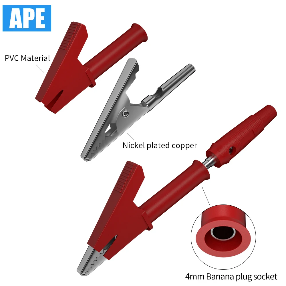 Multimeter Test Leads with Alligator Clips , Electrical Test Equipment, Electromechanical Performance, 1 Set 15pcs，High quality