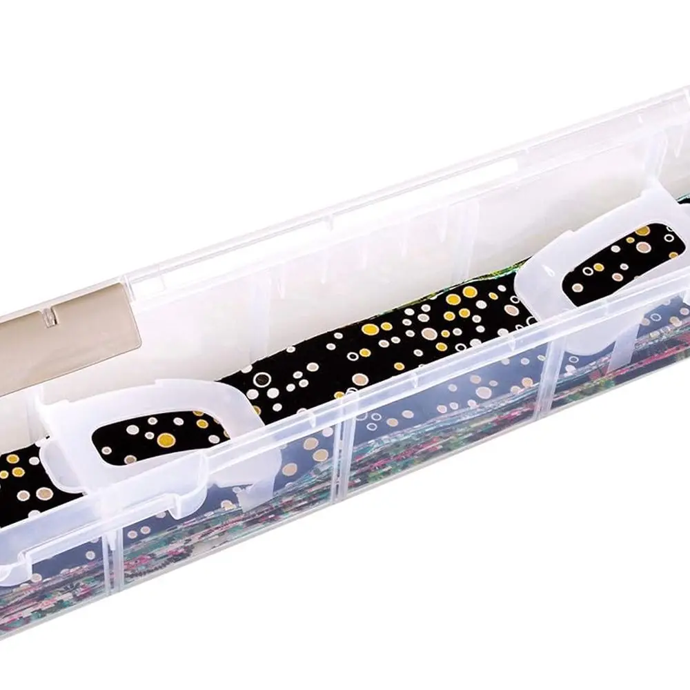 

6999AB Fabric Strip Case - Crafts, Quiliting & Sewing Organizer, [1] Plastic Storage Case, Translucent