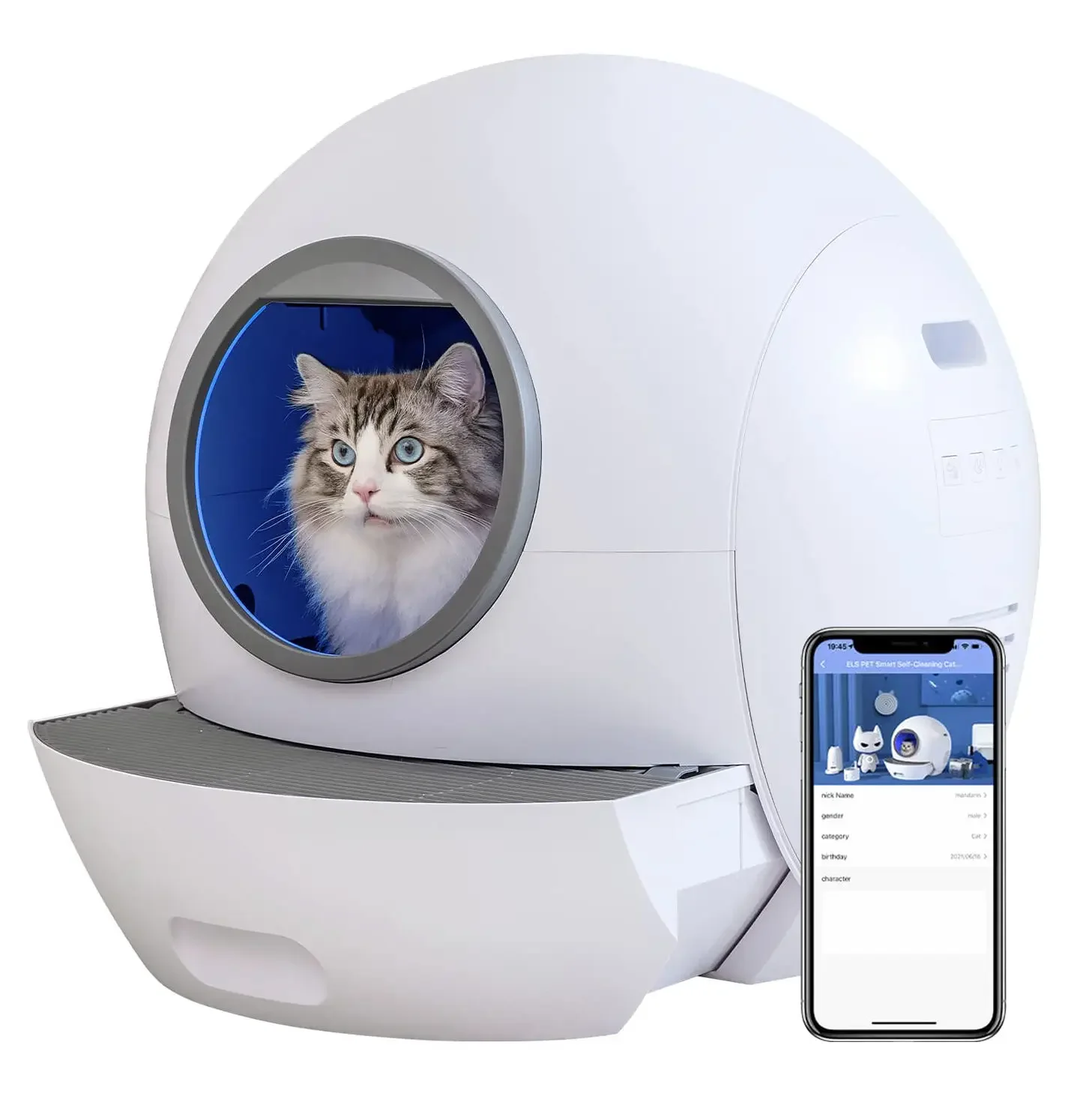 

EU US warehouse shipping large automatic Cat . Toilet Furniture auto smart intelligent self cleaning cat . box