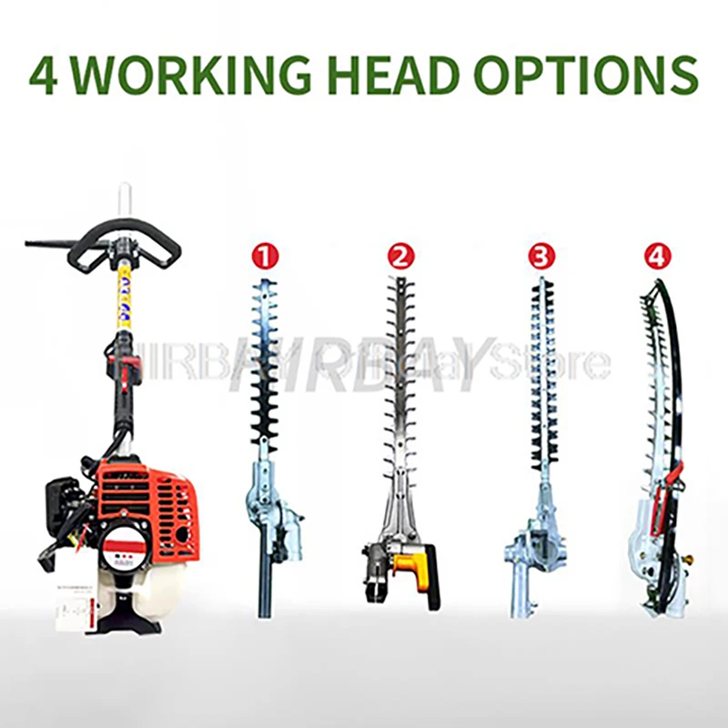Multi Function Brush Cutter With Chainsaw And Pole Saw Attachments For Professional Garden Trimming Of Hedges Grass And Trees