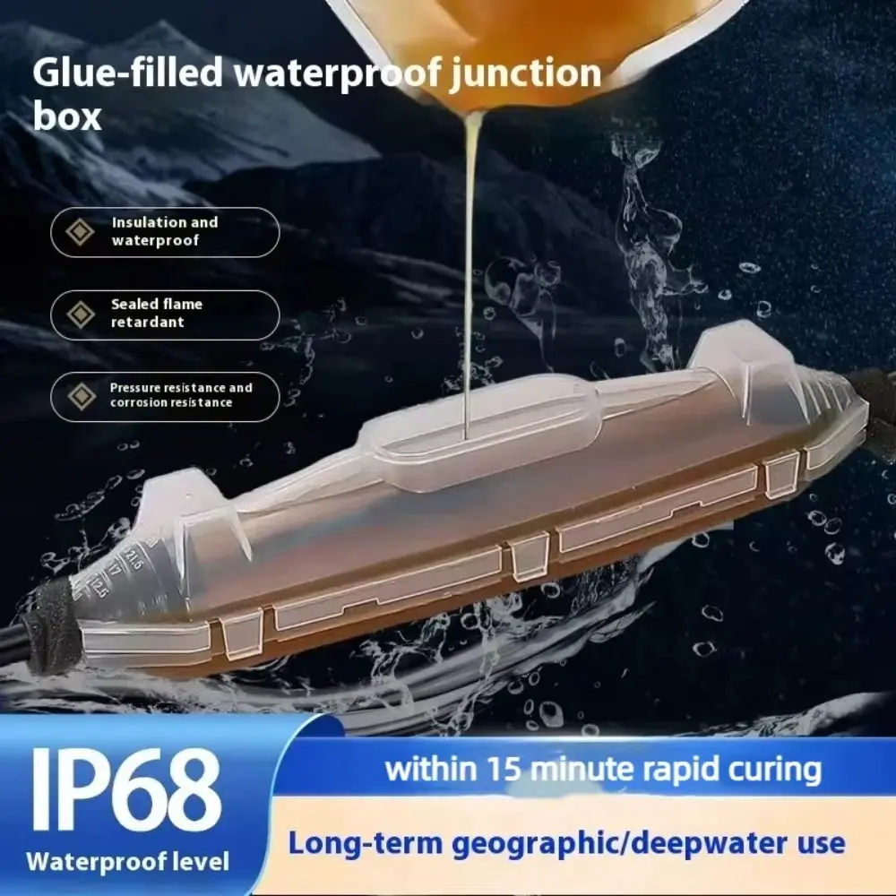 PP Waterproof Junction Box Strong Resilience Seal Glue Filled Junction Box Pressure Resistance No Deformation