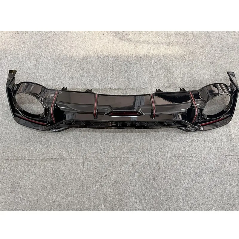 Body Parts RS5-R Type Rear Diffuser with Exhaust Pipes For  A5 B10 2021-2022 Car Rear Bumper Lip Diffuse Spoiler