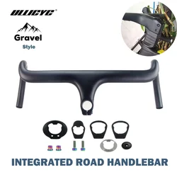 ULLICYC T1000 Gravel 28.6mm Road Handlebar All Internal Wiring Integrated Handlebar with Spacers Road Bike Fittings