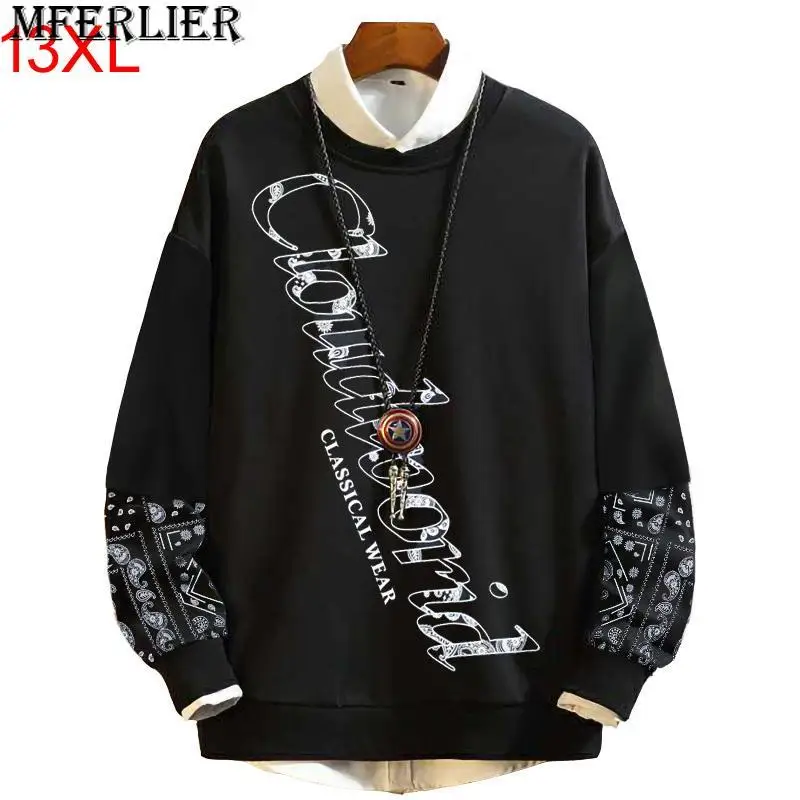 

Autumn Winter new style oversized men's Hip hop man sweater plus size coat size 10XL 11XL 12XL 13XL oversized sweatshirts 190kg