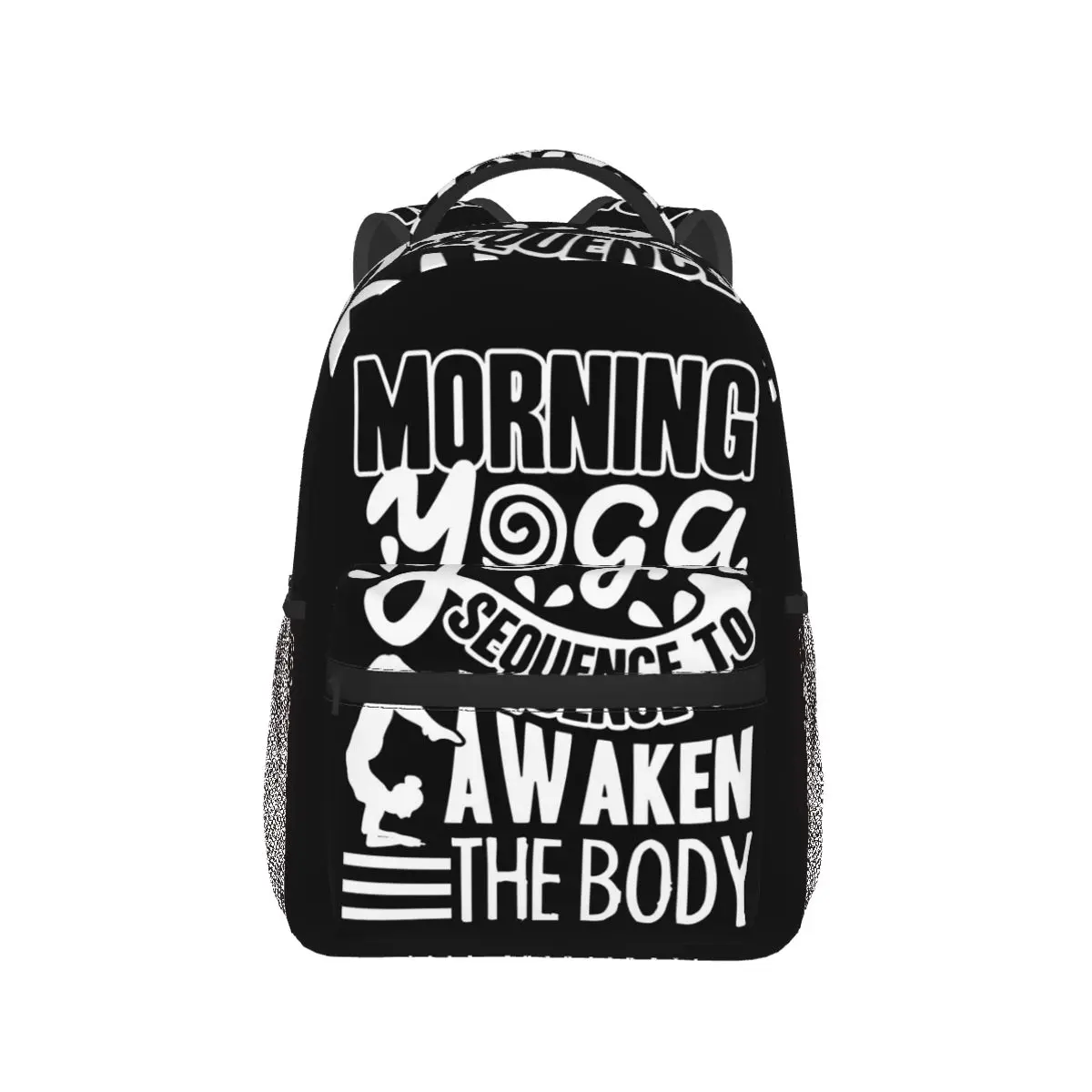 

Fitness Thin Line Icons Yoga Modern Merch Backpack Hot Sale Daypack Large Capacity BookBag School Bag Shoulder Bag for Men Women