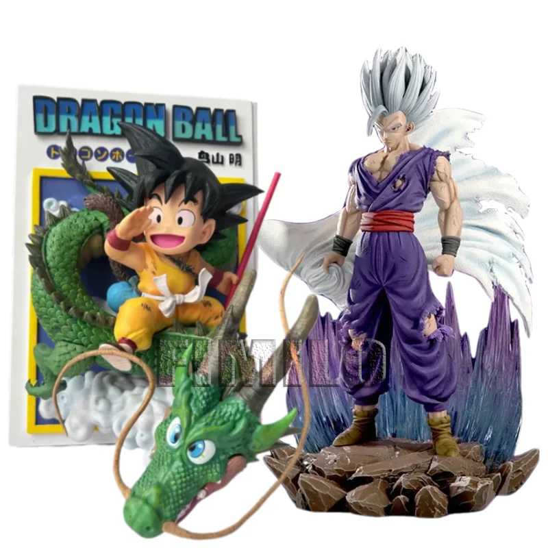 

Anime One Piece Dragon Ball Figures Son Goku Gohan Action Figures Cloak PVC Statue Figurine Model Collectible Toys Doll Gifts
