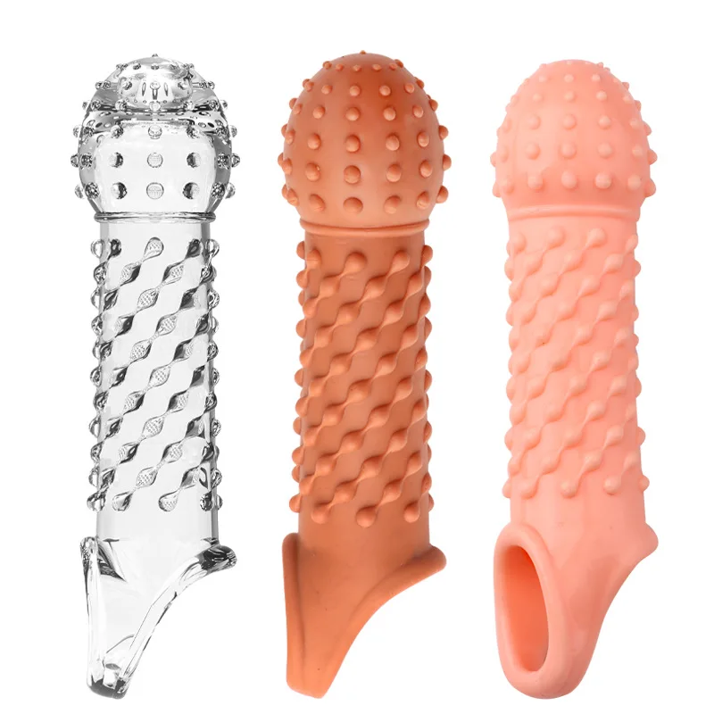 

17cm Large Head Penis Sleeve Penis Enlargement Sleeve Thicken Penis Extender 4cm Sex Toys for Men Adult Toys Sex Products