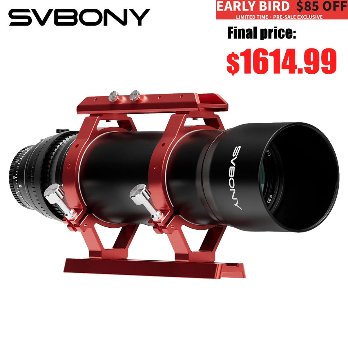 Svbony SV580 80mm f/4.5 Astrophotography Telescope Petzval APO SD Full-Frame Flat Field Telescope for Deep-Sky Imaging